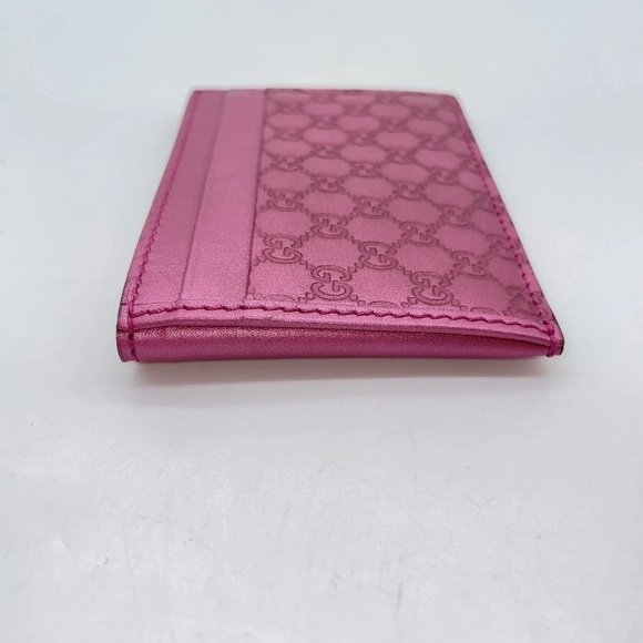 Auth GUCCI MicroGG Guccissima
Shima Leather Pink Card Case - Picture 7 of 16